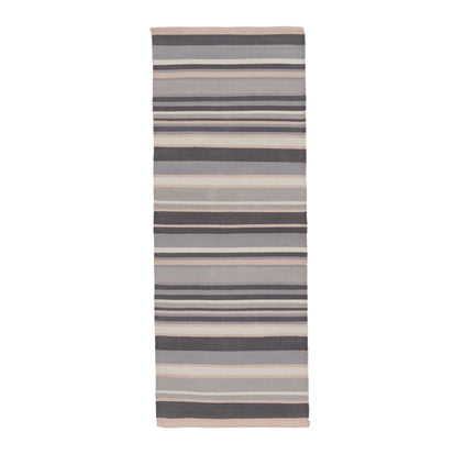 Mandana Runner dark grey & grey & powder pink, 100% cotton