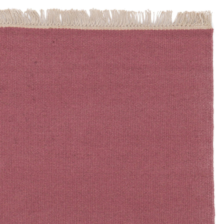 Manu rug, raspberry, 50% new wool & 50% cotton