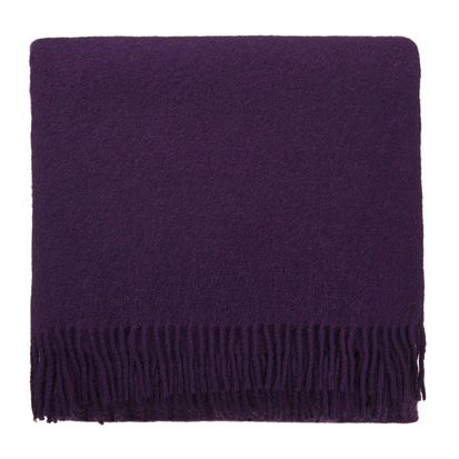 Miramar blanket, purple, 100% lambswool
