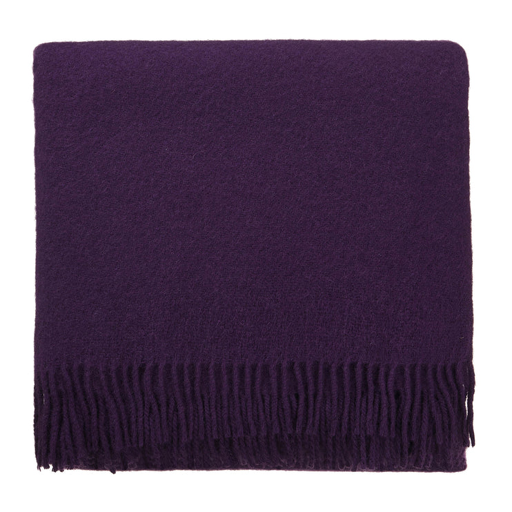 Miramar blanket, purple, 100% lambswool