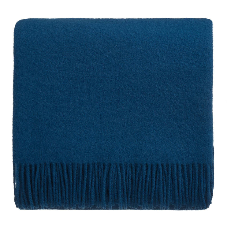 Miramar Wool Blanket teal, 100% lambswool