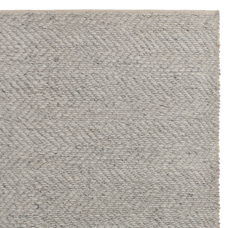 Rug Nadu Silver grey melange, 80% Wool & 20% Cotton