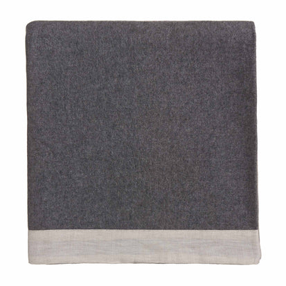 Kaschmirdecke Naggu Grau & Natur, 100% Kaschmirwolle