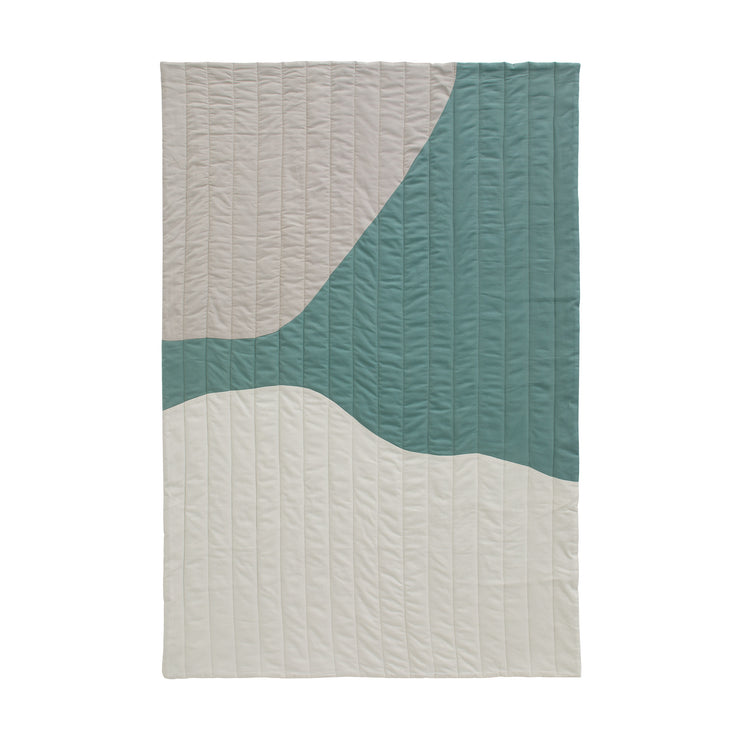 Picknickdecke Nandara in Nebelblau & Grüngrau & Naturweiß | Schöne Ideen für Ihr Zuhause | URBANARA