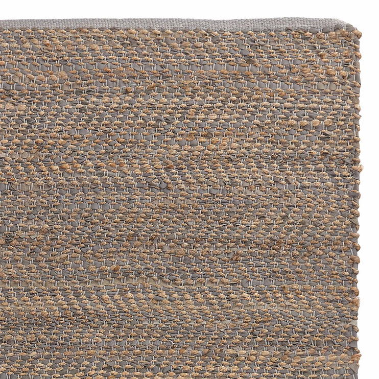 Teppich Nattika, Grau & Natur, 45% Leder & 45% Jute & 10% Baumwolle
