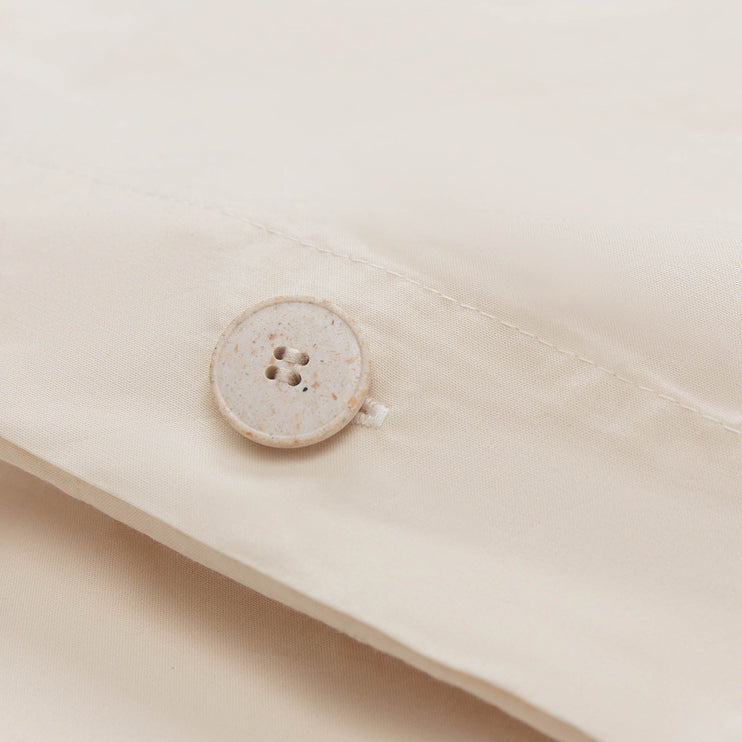 Kissenbezug Navaro, Natur & Pistazie, 100% Baumwolle | URBANARA Perkal-Bettwäsche