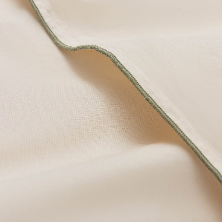 Kissenbezug Navaro, Natur & Pistazie, 100% Baumwolle | Hochwertige Wohnaccessoires