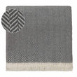 Nerva blanket, charcoal & cream, 100% cashmere wool