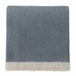Nerva Blanket teal & cream, 100% cashmere wool