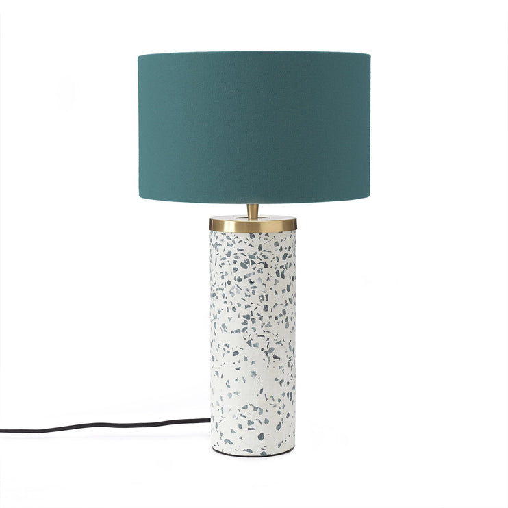 Tischlampe Nindra Grüngrau, 100% Baumwolle