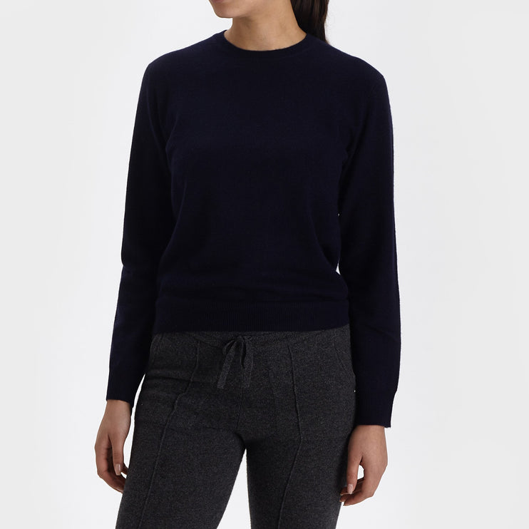 Pullover Nora, Mitternachtsblau, 50% Kaschmirwolle & 50% Wolle