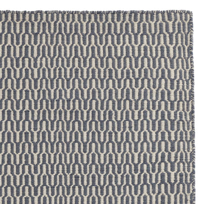 Overod Rug grey blue & off-white, 100% new wool