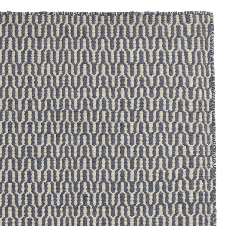 Overod Rug grey blue & off-white, 100% new wool