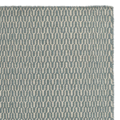 Overod Rug turquoise & off-white, 100% new wool