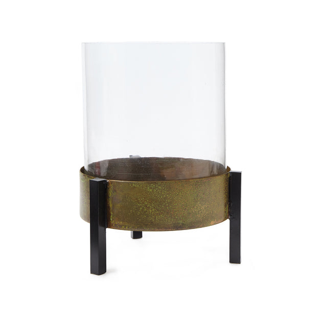 Ozar Windlight Candle Holder in brass & mustard & black | Home & Living inspiration | URBANARA