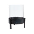 Ozar Windlight Candle Holder black, 100% glass & 100% metal | URBANARA candles & scents