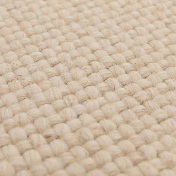 Rug Palasi Natural white melange, 70% Wool & 30% Polyester | URBANARA Wool Rugs