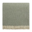 Blanket Palini Olive green & Natural white, 75% Lambswool & 25% Recycled wool