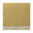 Blanket Palini Mustard & Natural white, 75% Lambswool & 25% Recycled wool