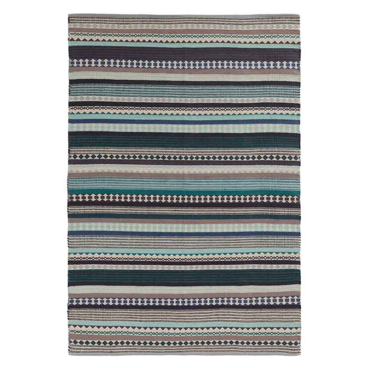 Patewa Rug in teal & light blue & grey & off-white | Home & Living inspiration | URBANARA