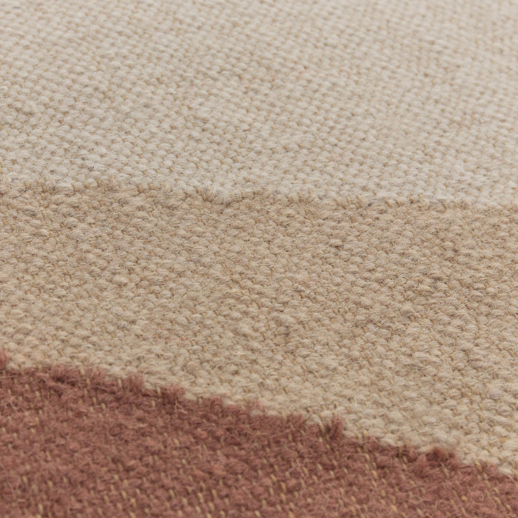 Rug Pawai Pale terracotta & Straw & Natural white, 100% Wool | High quality homewares