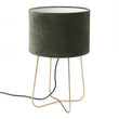Tischlampe Posal, Messing & Moosgrün, 100% Metall & 100% Samt | URBANARA Tischleuchten