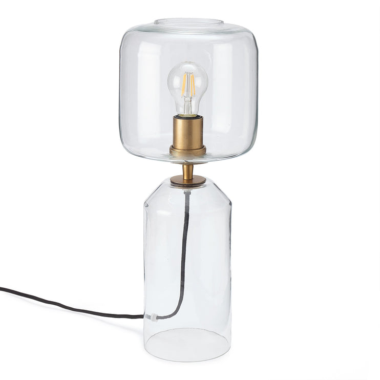 Tischleuchte Raja Transparent, 100% Glas & 100% Metall