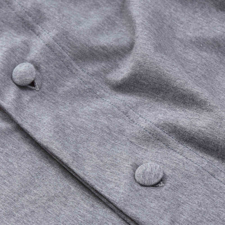Kissenbezug Sabugal, Grau-Melange, 100% Baumwolle | URBANARA Jersey-Bettwäsche