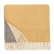 Salakas wool blanket mustard & cream, 100% new wool