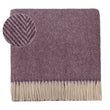 Salantai blanket, plum & cream, 100% new wool
