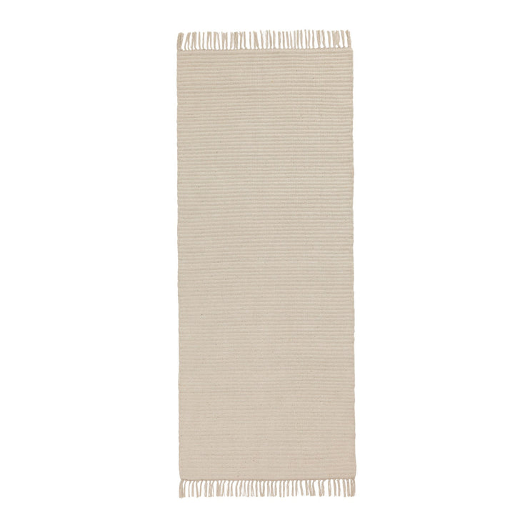 Salasar runner, natural white, 100% cotton | URBANARA runners