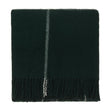 Saldus Wool Blanket dark green & cream, 100% new wool