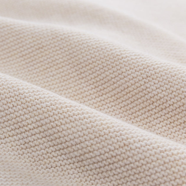 Salicos Blanket off-white melange, 100% cotton | URBANARA cotton blankets