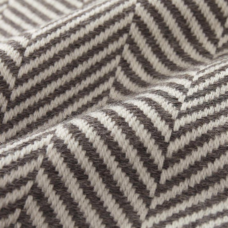 Salla blanket, grey & cream, 100% new wool | URBANARA wool blankets