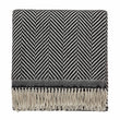 Salla blanket, black & cream, 100% new wool