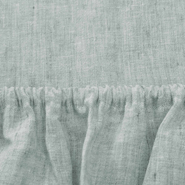 Sameiro Linen Fitted Sheet in green grey | Home & Living inspiration | URBANARA