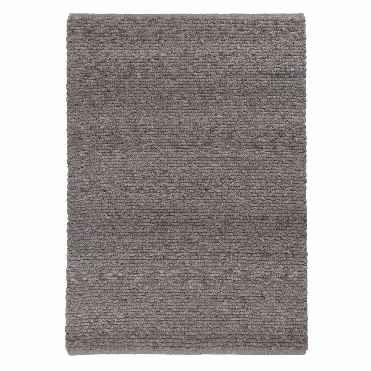 Sihora Rug grey melange, 60% wool & 40% cotton | URBANARA wool rugs