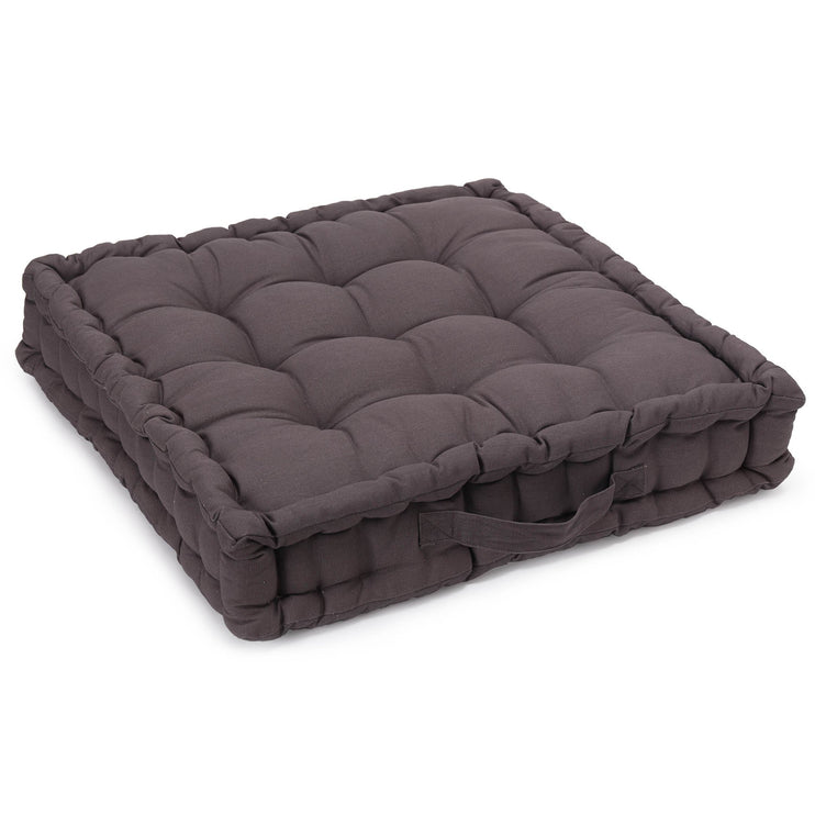 Silna Floor Cushion dark grey, 100% cotton