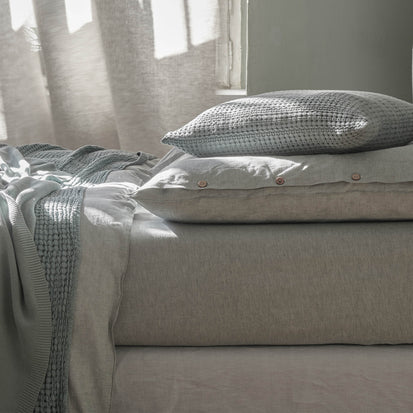 Tolosa Fitted Sheet in light grey | Home & Living inspiration | URBANARA