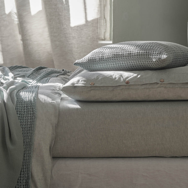 Tolosa Fitted Sheet in light grey | Home & Living inspiration | URBANARA