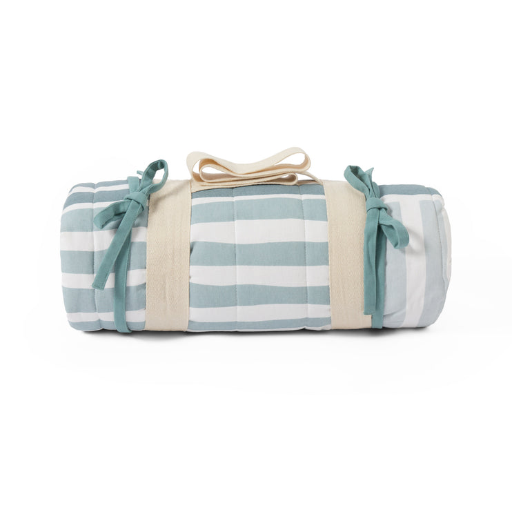 Picknickdecke Tamil, Nebelblau & Grüngrau, 100% Baumwolle | URBANARA Picknickdecken