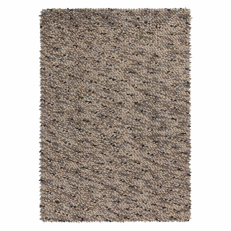 Thela rug, natural & stone grey & ivory, 75% wool & 25% cotton | URBANARA wool rugs