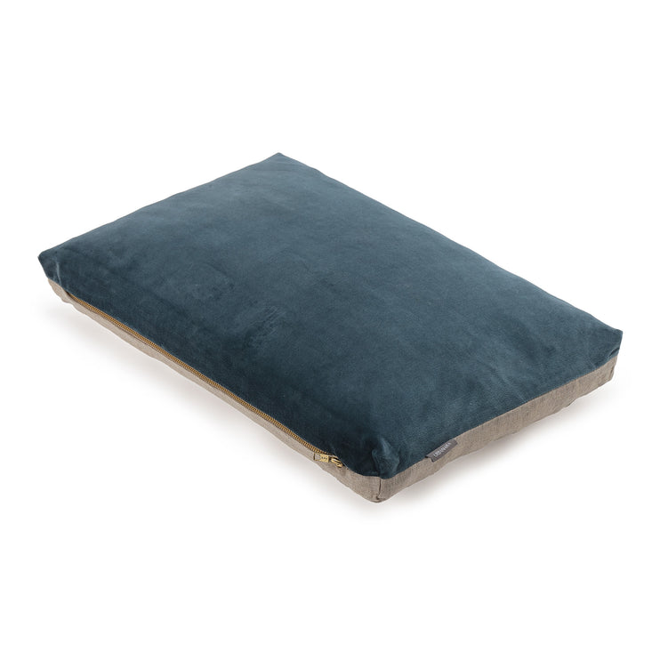 Tipani Cushion teal, 100% cotton & 100% linen