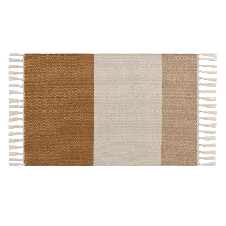 Doormat Tumla Ochre & Natural white & Natural, 100% Recycled PET