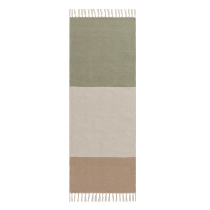 Runner Tumla Pistachio & Natural white & Natural, 100% Recycled PET | URBANARA Doormats