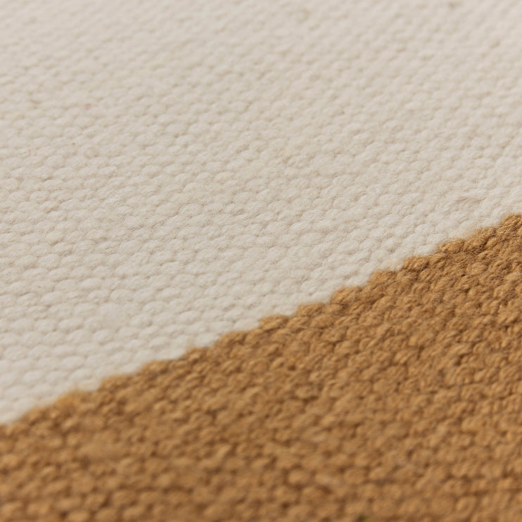 Rug Tumla Ochre & Natural white & Natural, 100% Recycled PET | High quality homewares