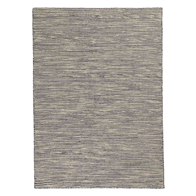 Udana rug, natural white & black & light grey, 100% wool | URBANARA wool rugs