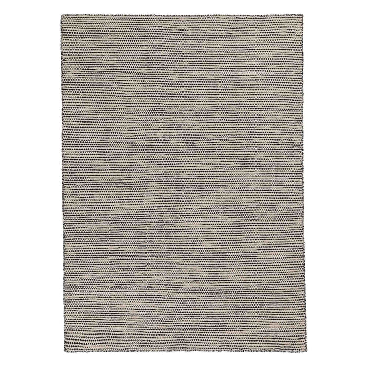 Udana rug, natural white & black & light grey, 100% wool | URBANARA wool rugs