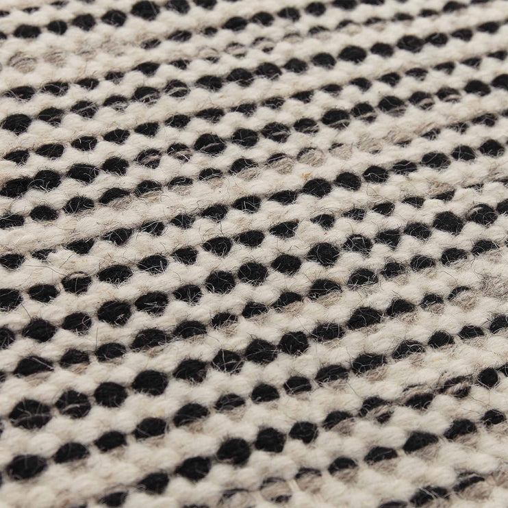 Udana runner, natural white & black & light grey, 100% wool | URBANARA runners