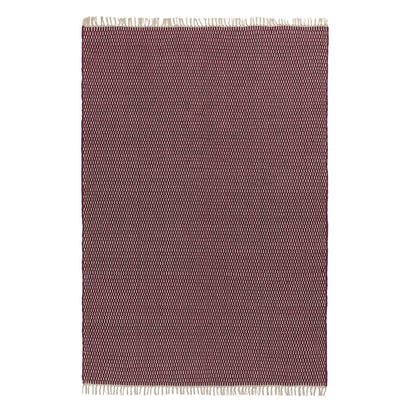 Upani rug, bordeaux red & natural, 100% cotton | URBANARA cotton rugs